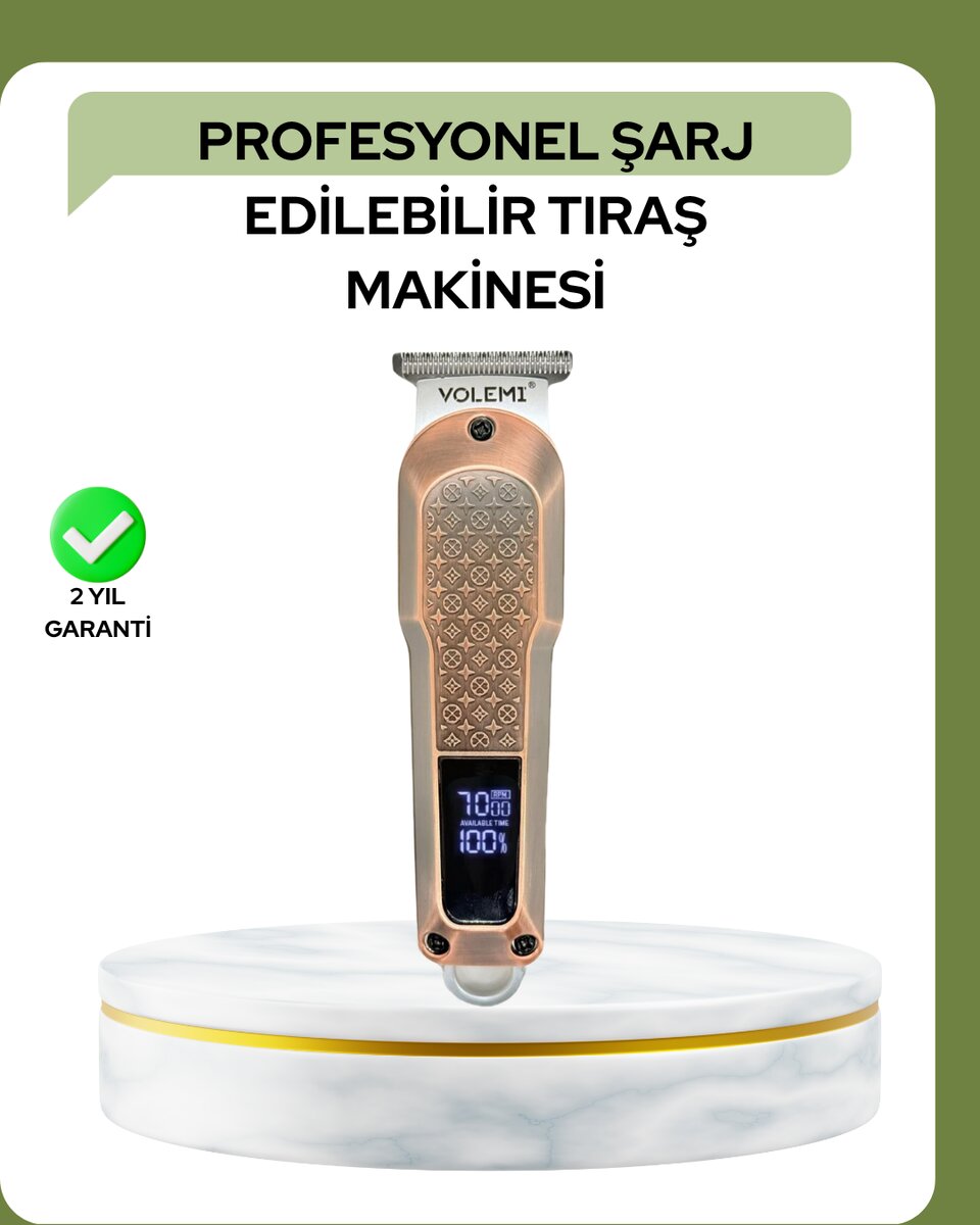 Profesyonel 7000RPM Saç Kesim Makinesi – Type-C Şarjlı, LCD Ekranlı, 4 Kademeli Ayar Profesyonel 7000RPM Saç Kesim Makinesi – Type-C Şarjlı, LCD Ekranlı, 4 Kademeli Ayar