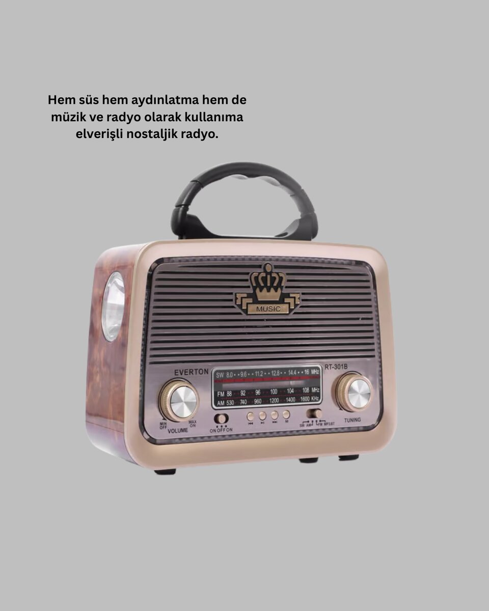 Nostalji Bluetooth Radyo FM AM SW Ahşap Eskitme Tasarım Nostalji Bluetooth Radyo FM AM SW Ahşap Eskitme Tasarım