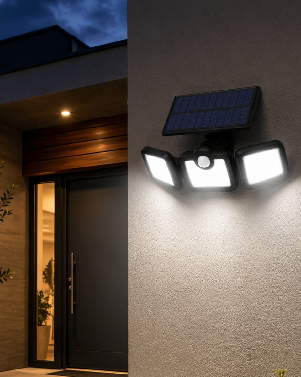 Solar Sensörlü LED Projektör Hareket Algılayıcılı Güneş Enerjili Bahçe Lambası Dış Mekan Aydınlatma Solar Sensörlü LED Projektör Hareket Algılayıcılı Güneş Enerjili Bahçe Lambası Dış Mekan Aydınlatma