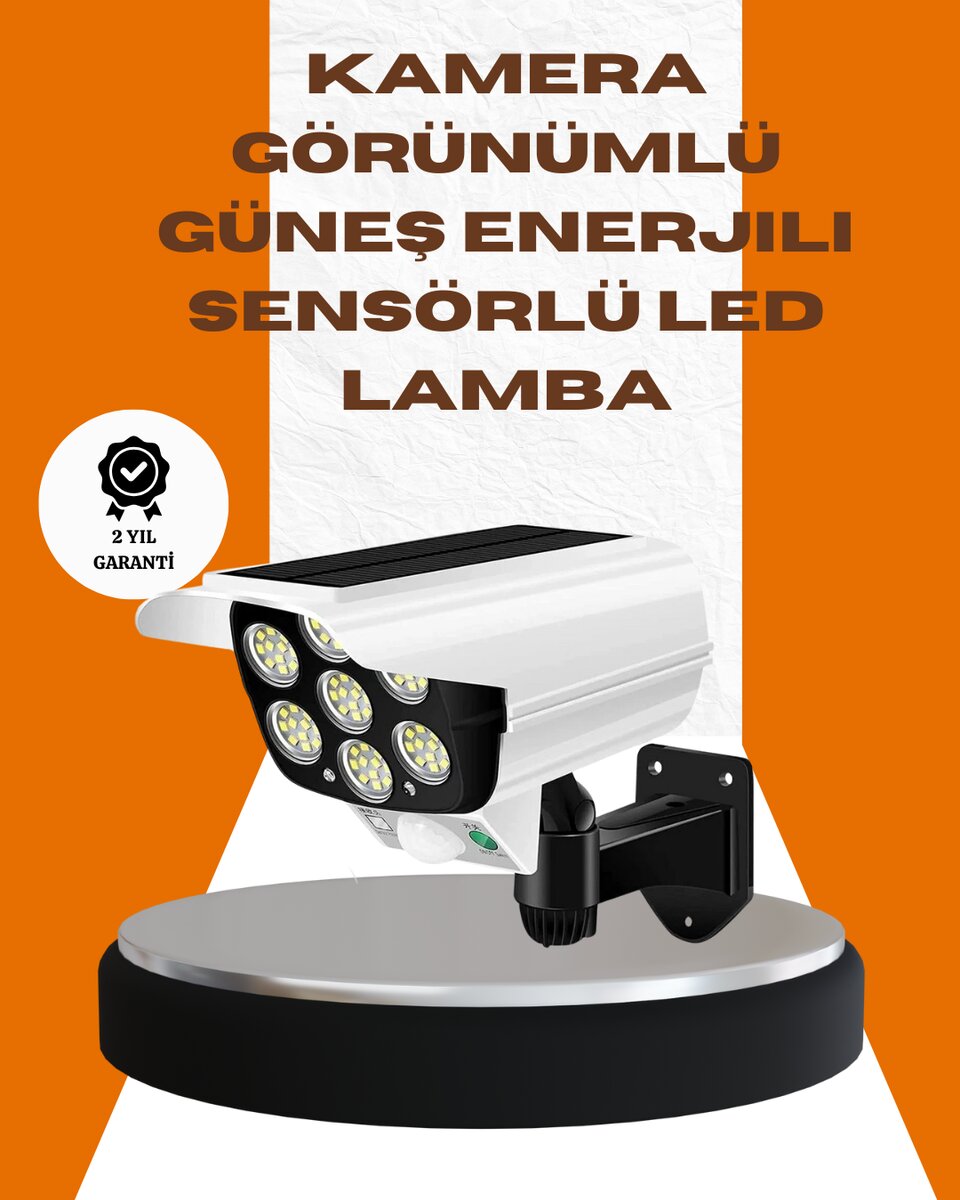 Solar Şarjlı Kamera Tasarımlı LED Duvar Lambası Hareket Sensörlü Dış Mekan Aydınlatma Solar Şarjlı Kamera Tasarımlı LED Duvar Lambası Hareket Sensörlü Dış Mekan Aydınlatma