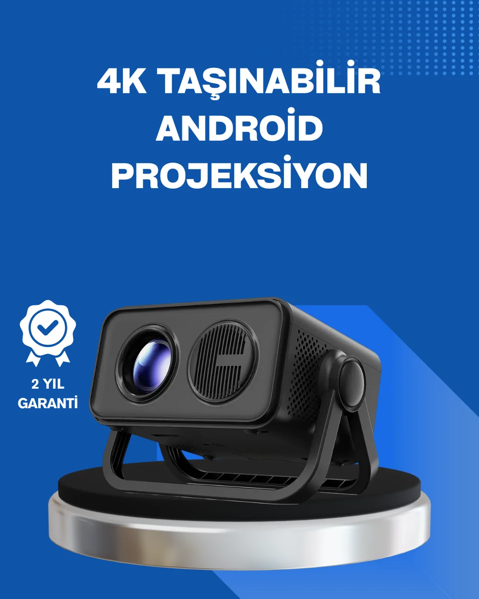 Android TV 11 İşletim Sistemli Elektrikli Odaklama Projektör Android TV 11 İşletim Sistemli Elektrikli Odaklama Projektör