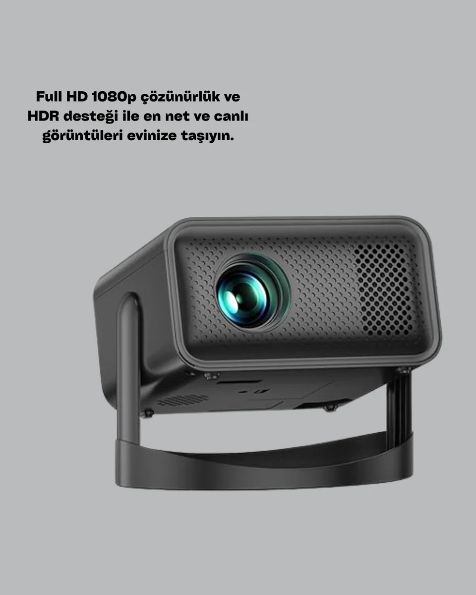 WiFi 6 ve Bluetooth 5 Bağlantılı Taşınabilir Projeksiyon Makinesi
