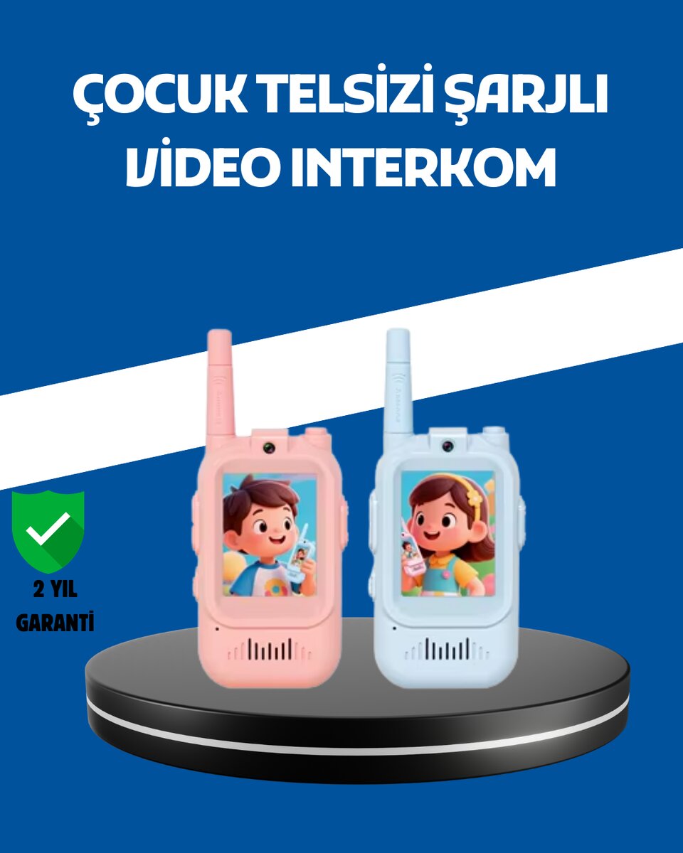 Çocuklar İçin Video Görüşmeli Walkie Talkie Uzun Mesafe İletişim Çocuklar İçin Video Görüşmeli Walkie Talkie Uzun Mesafe İletişim