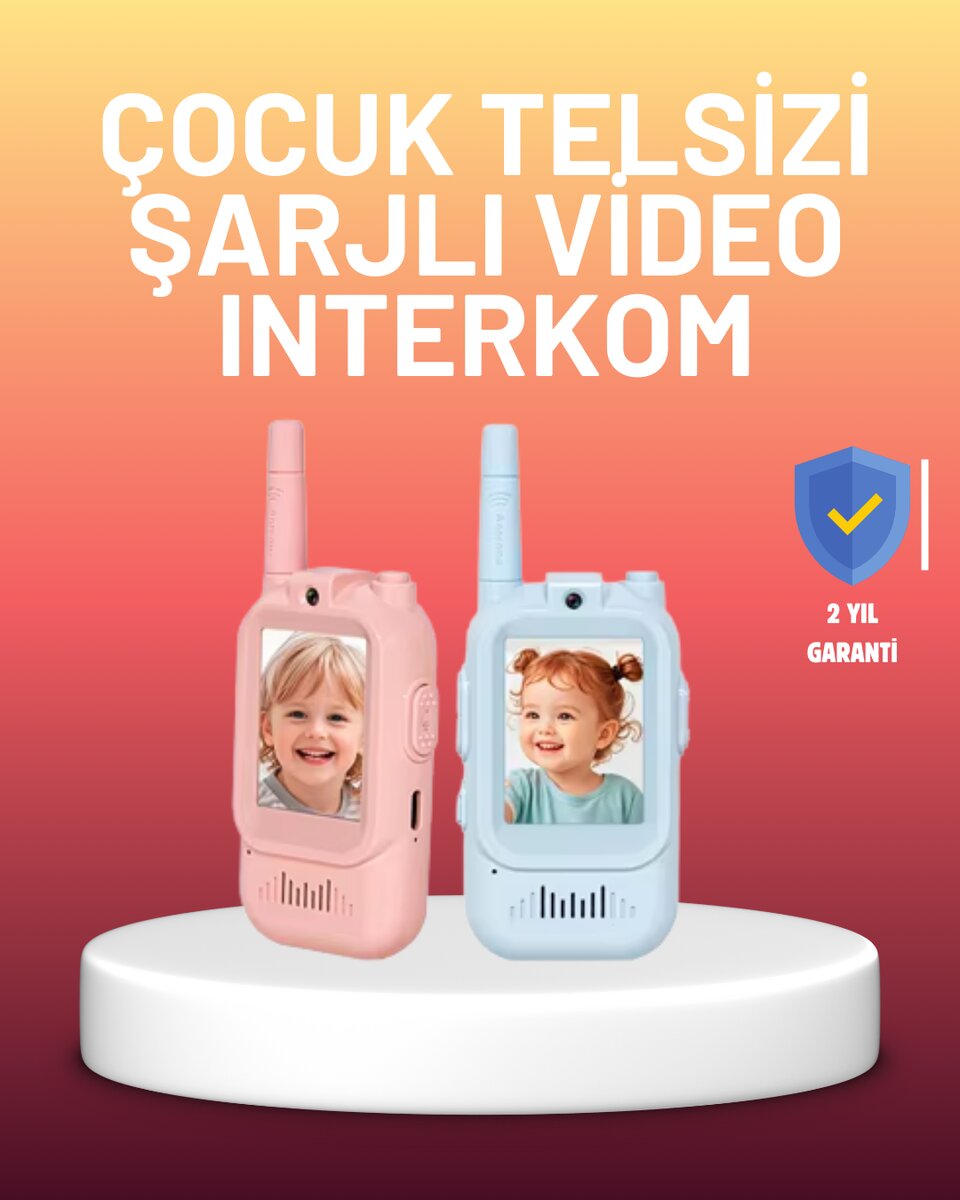 Ekranlı Walkie Talkie Oyuncağı Ses ve Görüntü Destekli Ekranlı Walkie Talkie Oyuncağı Ses ve Görüntü Destekli