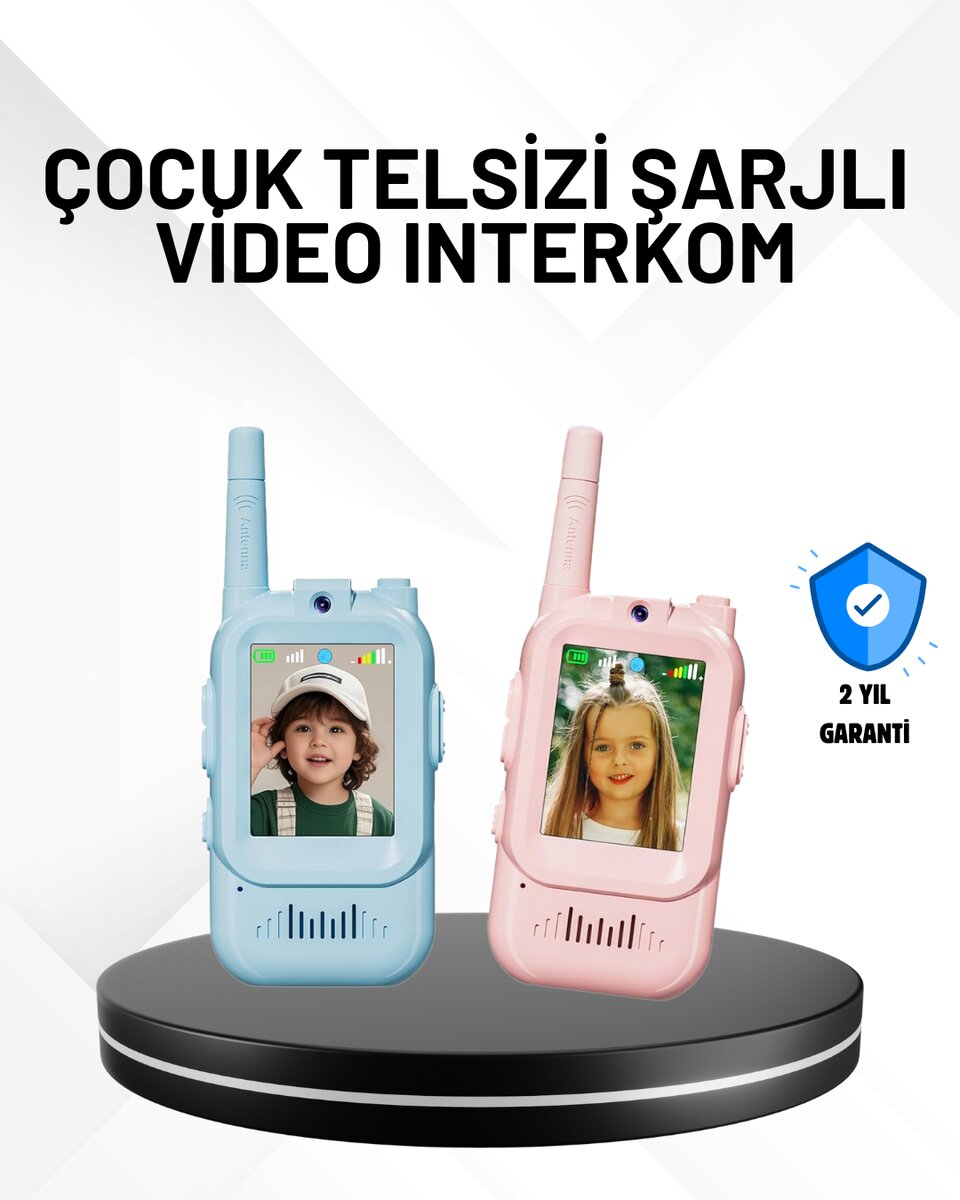 3–12 Yaş Çocuklara Uygun Görüntülü Walkie Talkie Seti 3–12 Yaş Çocuklara Uygun Görüntülü Walkie Talkie Seti