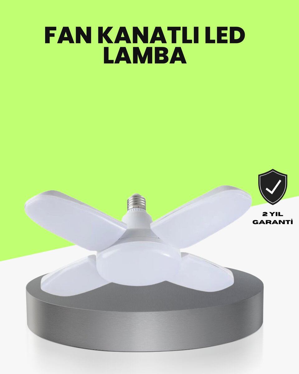 Katlanabilir 4 Kollu LED Ampül 60 Watt 6000 Lumen Beyaz Işık Katlanabilir 4 Kollu LED Ampül 60 Watt 6000 Lumen Beyaz Işık