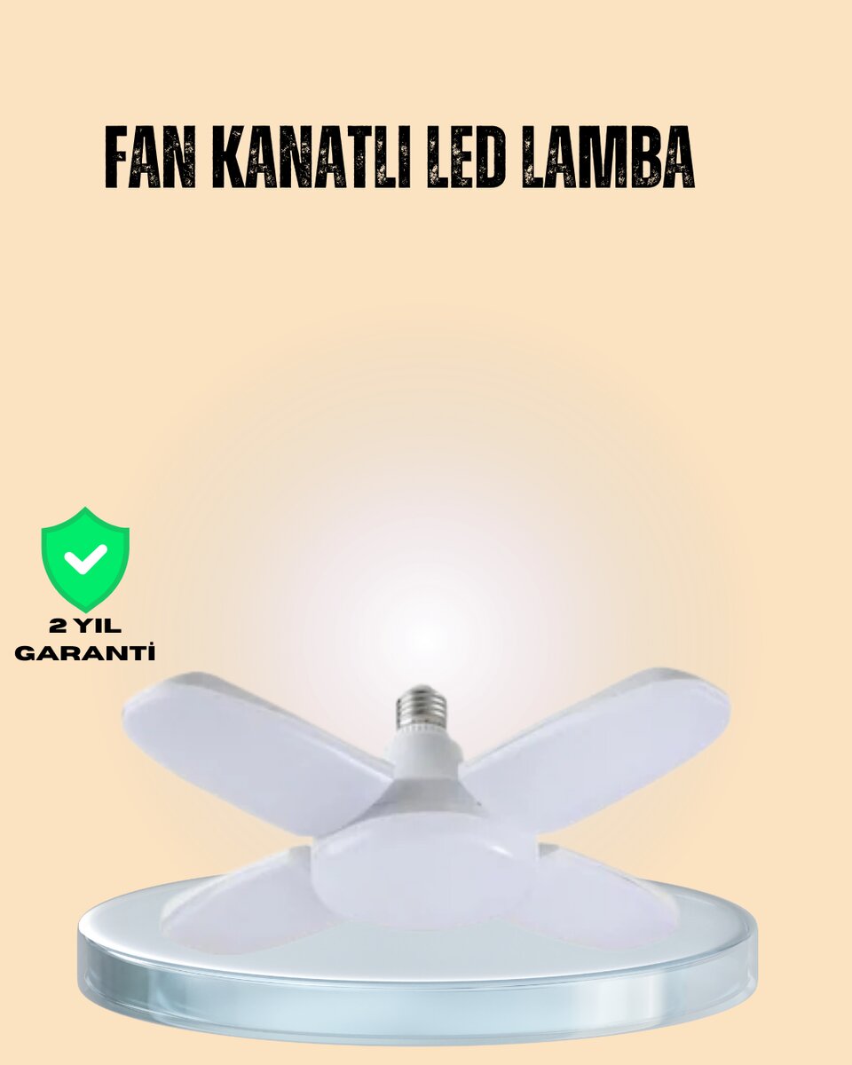 Yüksek Işık Güçlü LED Ampül 4 Kollu Katlanır Pervane Tasarım Yüksek Işık Güçlü LED Ampül 4 Kollu Katlanır Pervane Tasarım