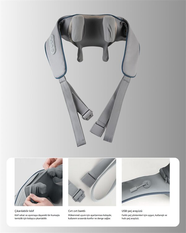 VNB-01 U Tipi Ergonomik Boyun Masaj Cihazı