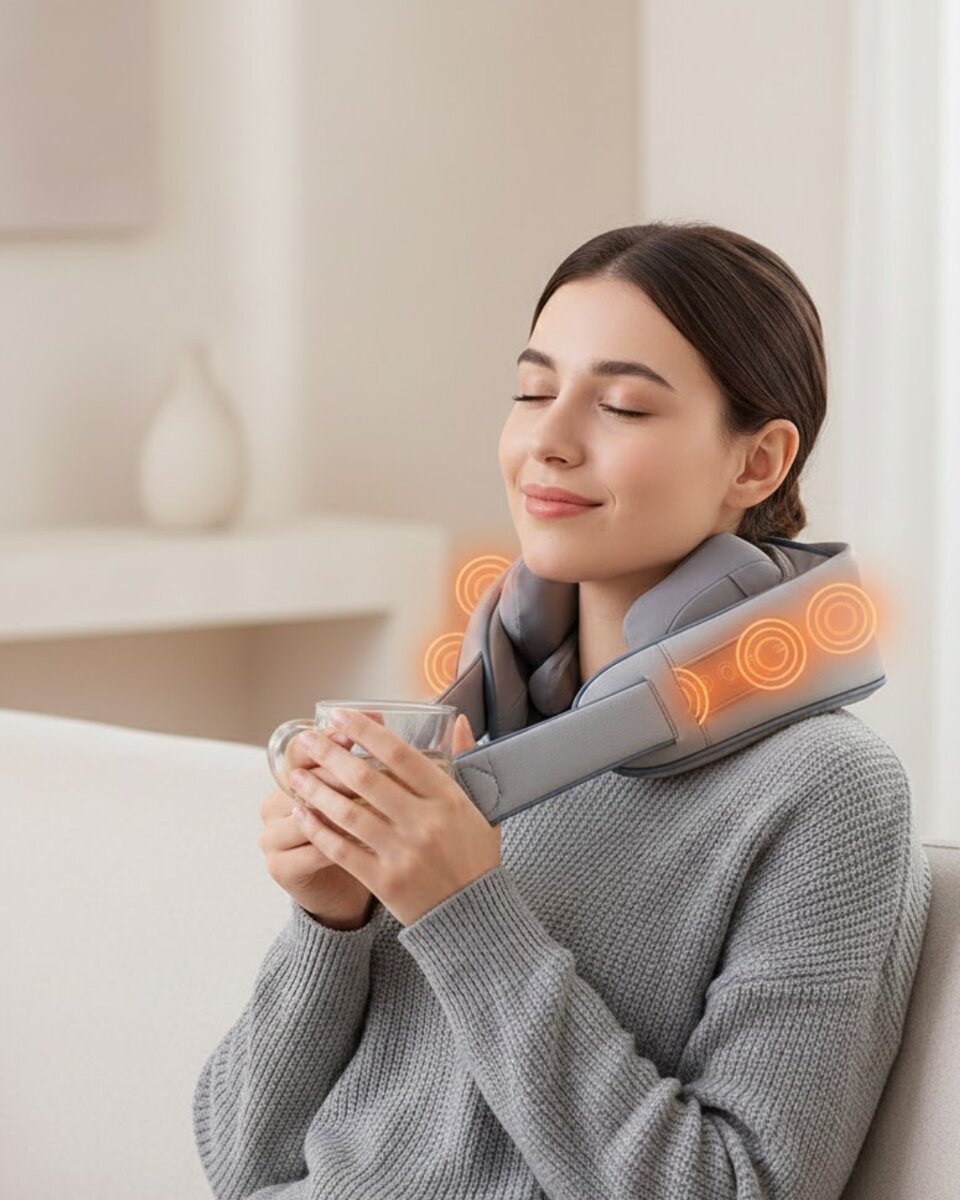 1800mAh Pil Kapasiteli Boyun Masaj Aleti 1800mAh Pil Kapasiteli Boyun Masaj Aleti
