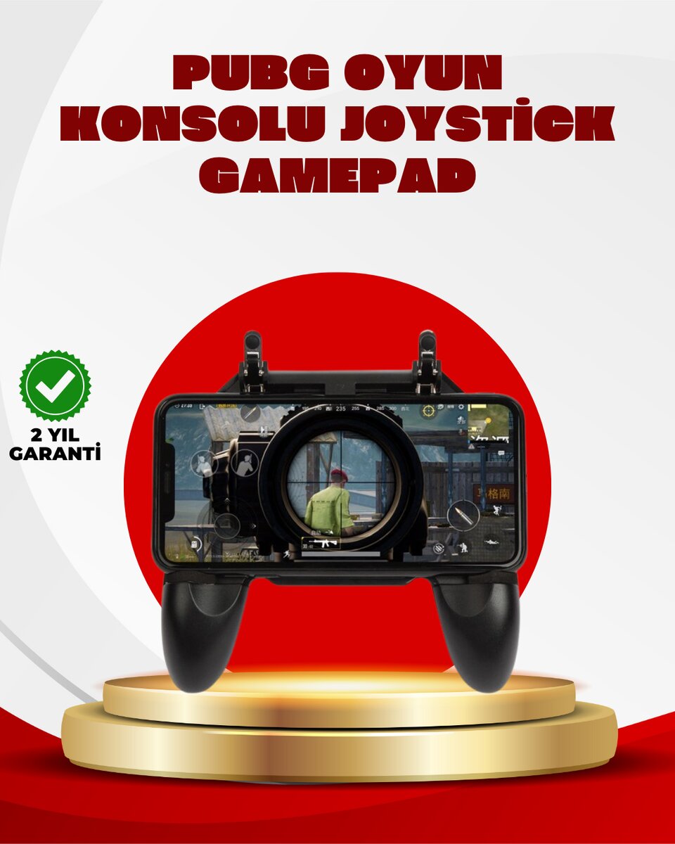 PUBG Mobile Uyumlu Joystick ve Parmak Tetikli Oyun Gamepadi PUBG Mobile Uyumlu Joystick ve Parmak Tetikli Oyun Gamepadi