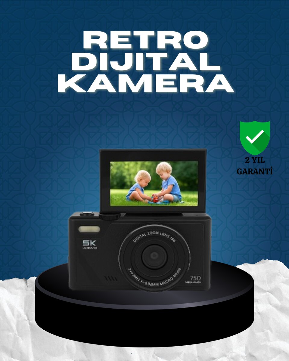 5K UHD Dijital Kamera 75MP Sensör 18x Zoom Stabilizasyonlu 5K UHD Dijital Kamera 75MP Sensör 18x Zoom Stabilizasyonlu