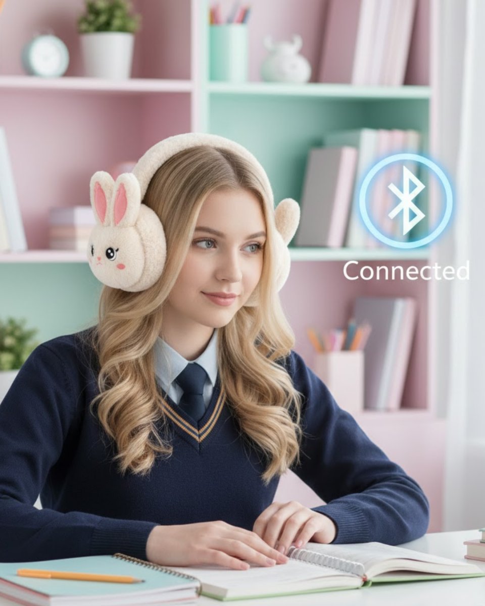 Kablosuz Tavşan Tasarımlı Bluetooth Kulaklık TF Kart Destekli Kablosuz Tavşan Tasarımlı Bluetooth Kulaklık TF Kart Destekli