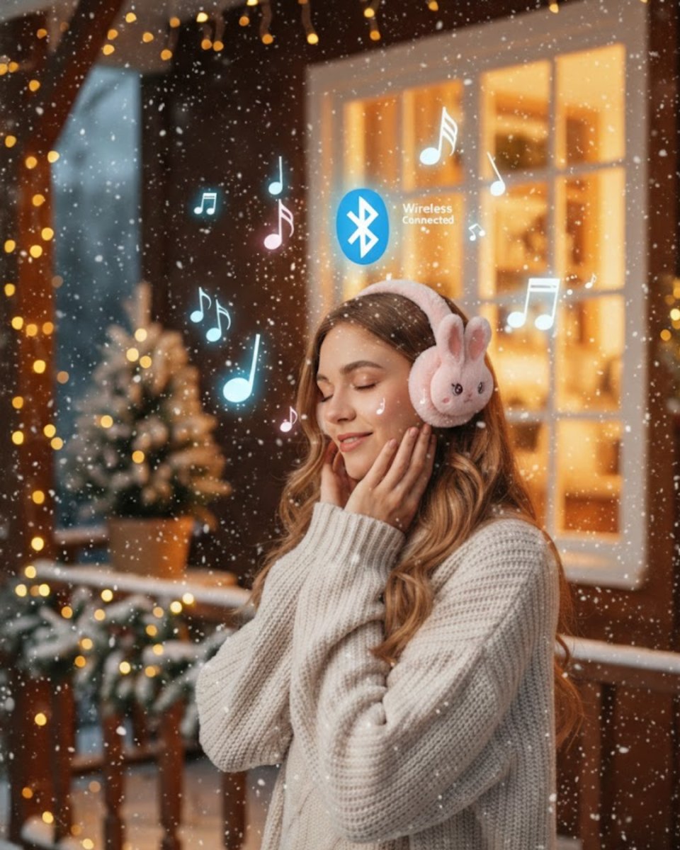 Şarjlı Kablosuz Tavşan Tasarımlı Bluetooth Kulaklık TF Kart Girişli Şarjlı Kablosuz Tavşan Tasarımlı Bluetooth Kulaklık TF Kart Girişli