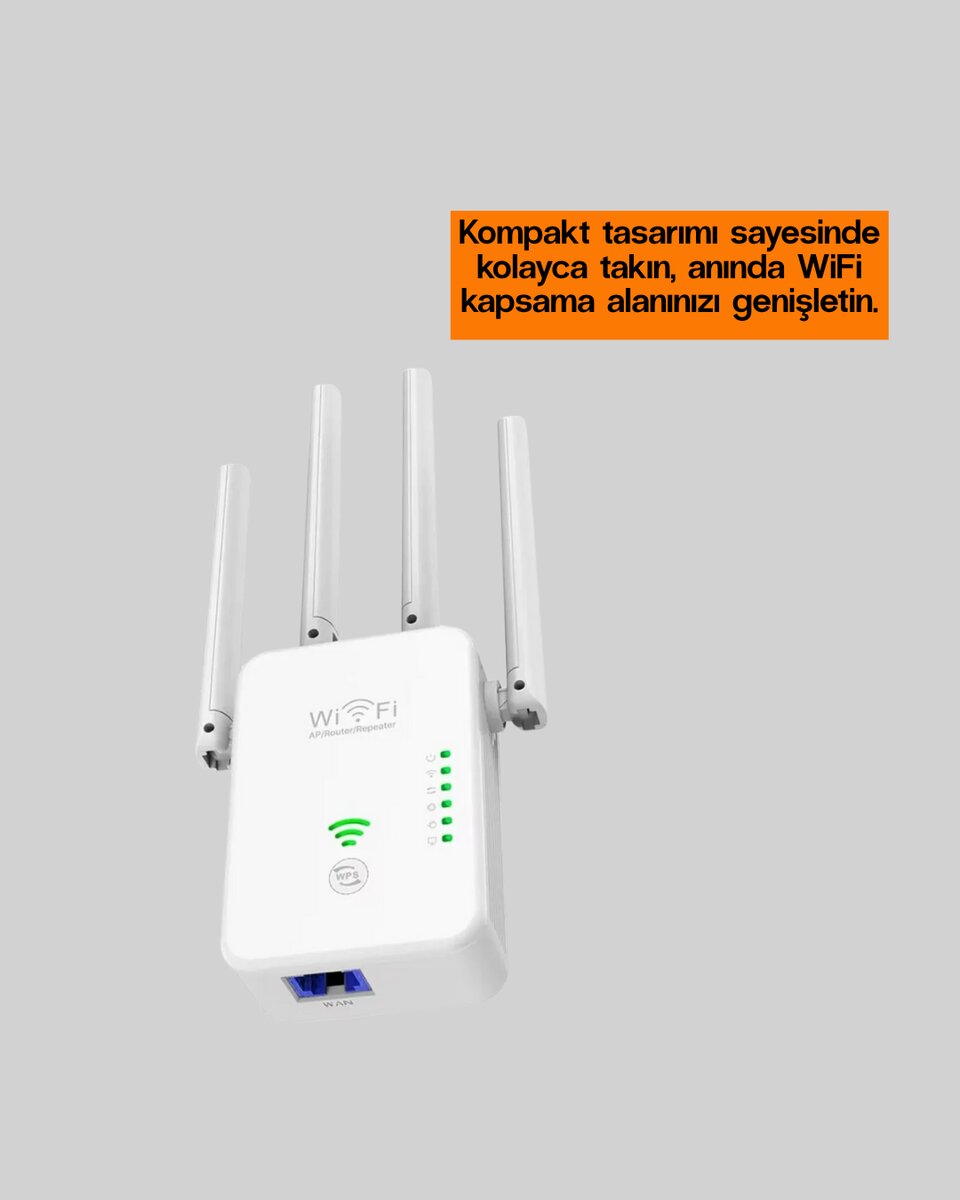 WPS Destekli 2.4GHz + 5GHz WiFi Sinyal Güçlendirici WPS Destekli 2.4GHz + 5GHz WiFi Sinyal Güçlendirici