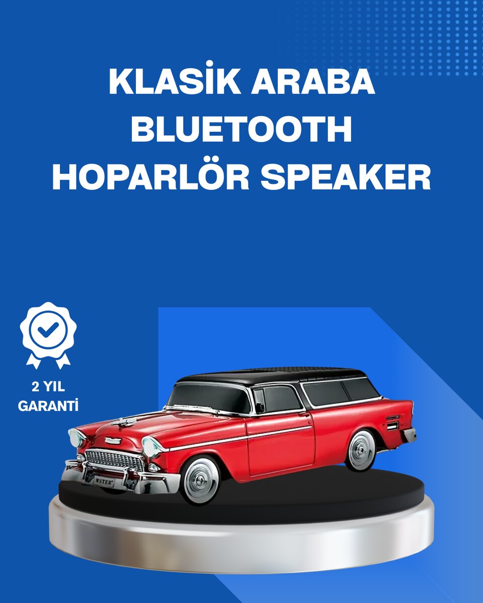 Retro Araba Şekilli Kablosuz Bluetooth Hoparlör Retro Araba Şekilli Kablosuz Bluetooth Hoparlör