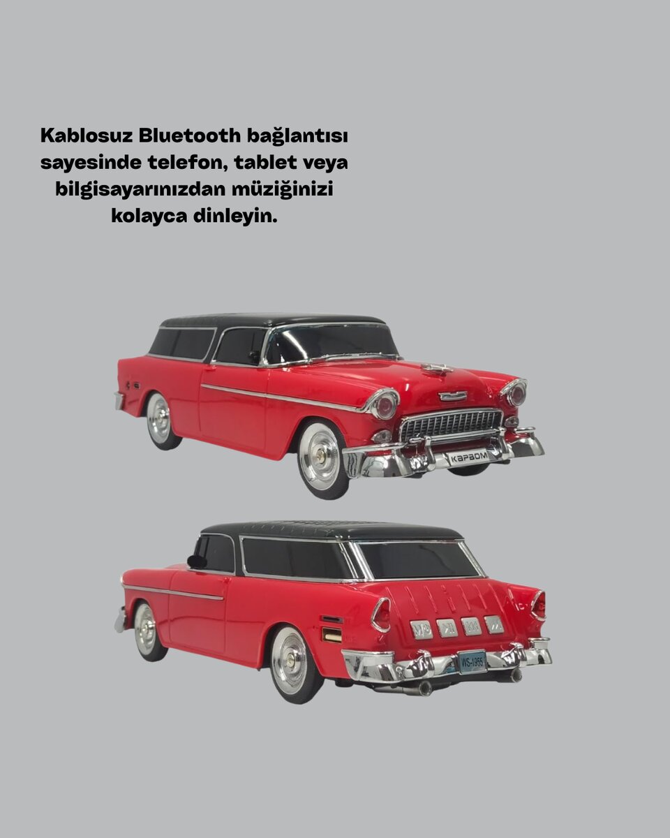 Retro Araba Şekilli Kablosuz Bluetooth Hoparlör Retro Araba Şekilli Kablosuz Bluetooth Hoparlör