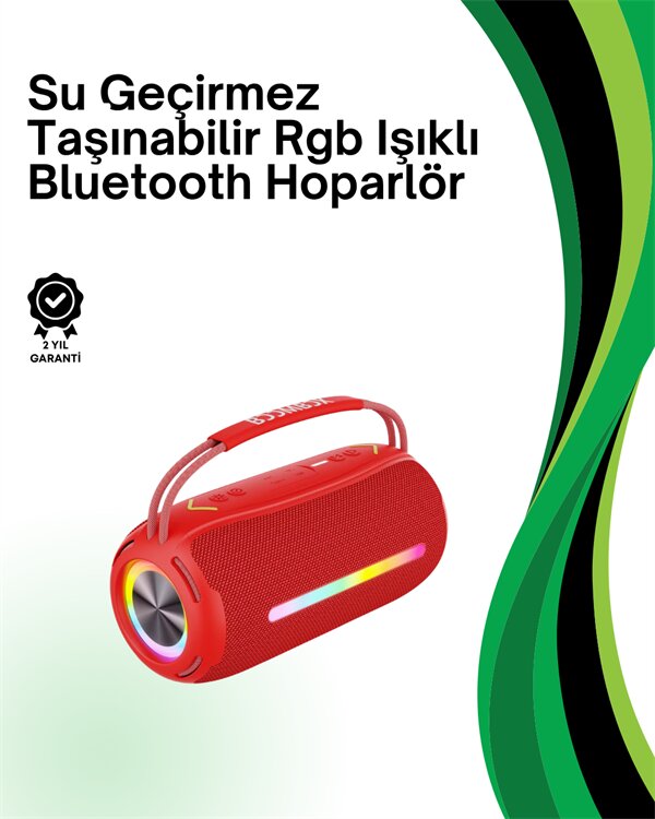 RGB Işıklı Taşınabilir Hoparlör – Çoklu Bağlantı Desteği RGB Işıklı Taşınabilir Hoparlör – Çoklu Bağlantı Desteği