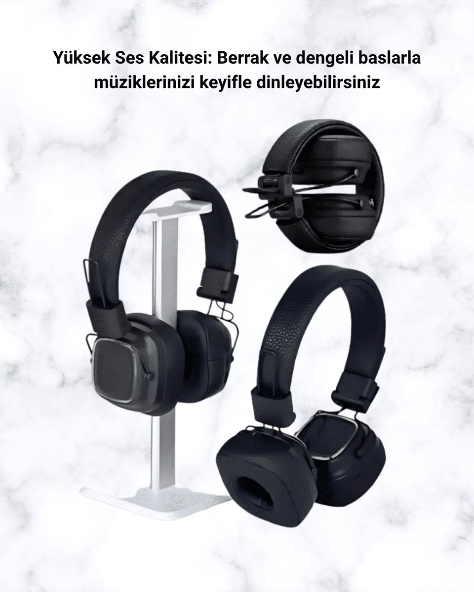 Yüksek Ses Kaliteli Kablosuz Kulak Üstü Kulaklık – BT 5.3
