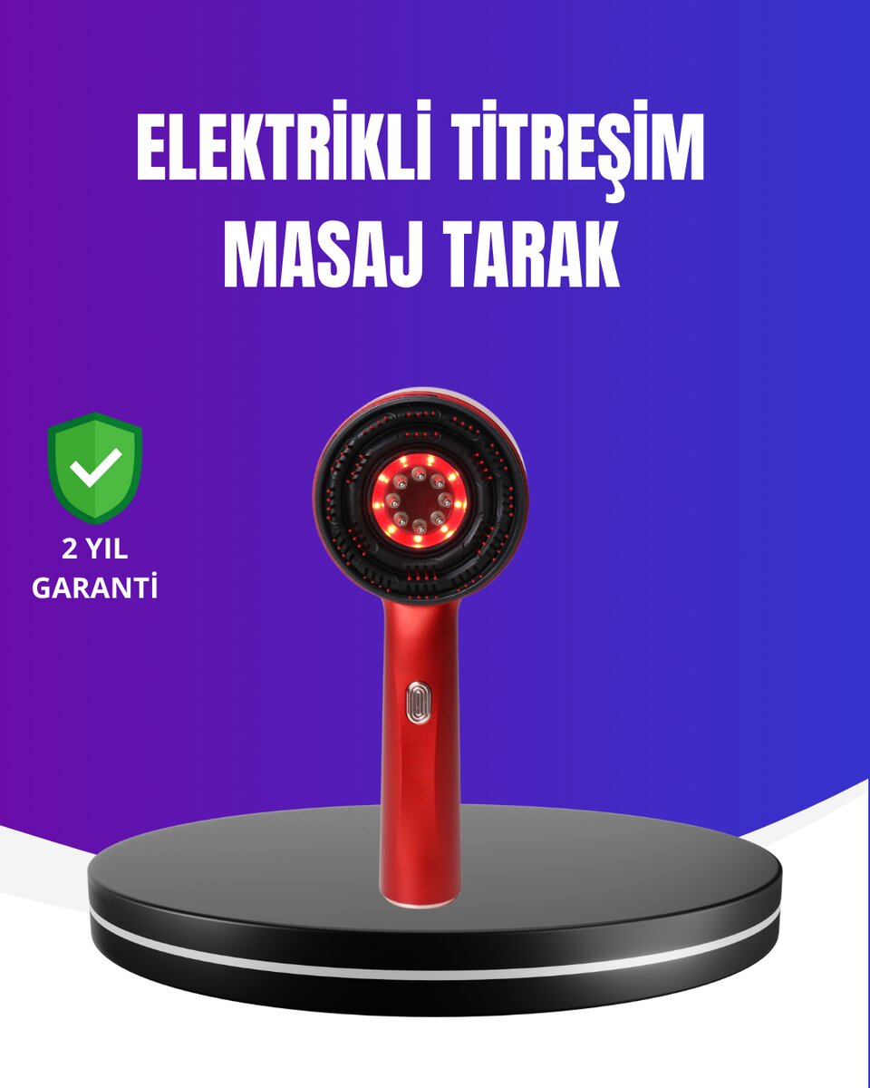 Kırmızı Işık Terapi Özellikli Saç Derisi Masaj Tarak Anti Dökülme Kırmızı Işık Terapi Özellikli Saç Derisi Masaj Tarak Anti Dökülme