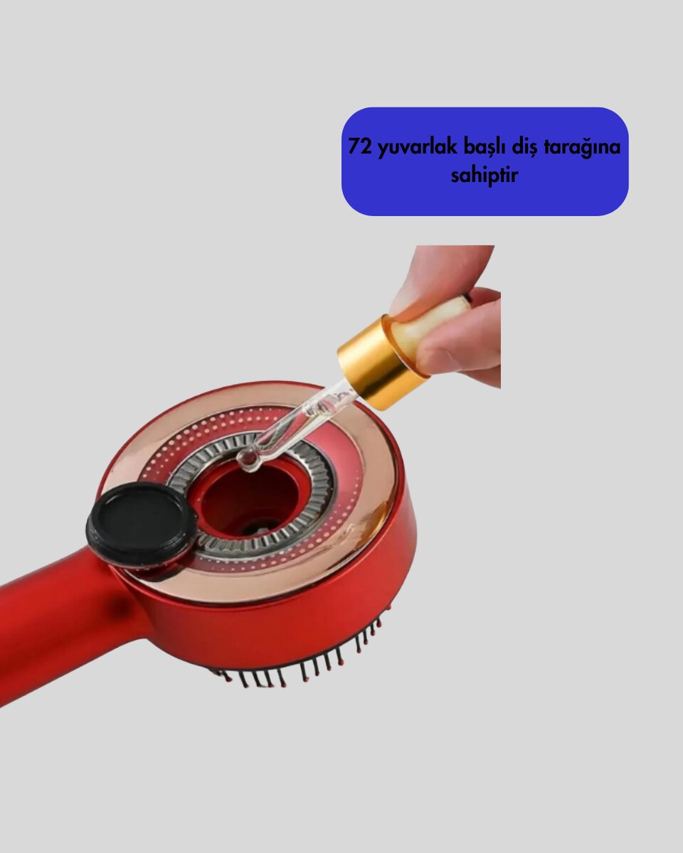 Kırmızı Işık Terapi Özellikli Saç Derisi Masaj Tarak Anti Dökülme Kırmızı Işık Terapi Özellikli Saç Derisi Masaj Tarak Anti Dökülme
