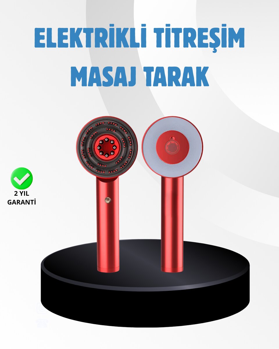 Saç Büyüme Destekleyici Elektrikli Masaj Tarak LED ve Titreşimli Saç Büyüme Destekleyici Elektrikli Masaj Tarak LED ve Titreşimli