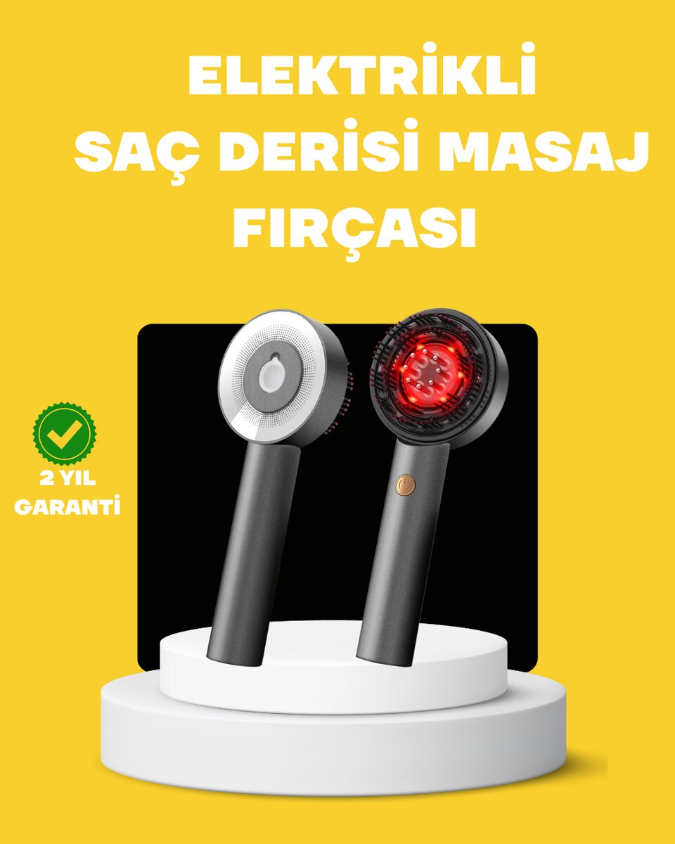 LED Teknolojili Elektrikli Saç Masaj Fırçası Mikro Akımlı LED Teknolojili Elektrikli Saç Masaj Fırçası Mikro Akımlı