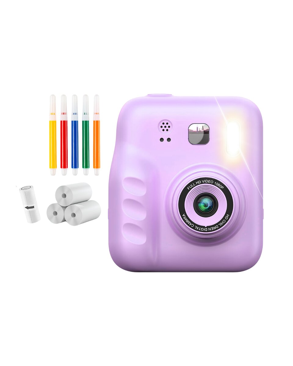 Çocuk Dijital Fotoğraf Makinesi Anında Baskı ve 4 Rulo Kağıt 5 Kalem Hediye Çocuk Dijital Fotoğraf Makinesi Anında Baskı ve 4 Rulo Kağıt 5 Kalem Hediye