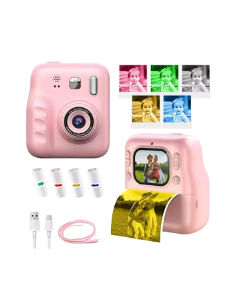 HD Ekranlı Çocuk Fotoğraf Makinesi Video Kayıt ve Baskı Kağıdı Kalem Hediyeli HD Ekranlı Çocuk Fotoğraf Makinesi Video Kayıt ve Baskı Kağıdı Kalem Hediyeli
