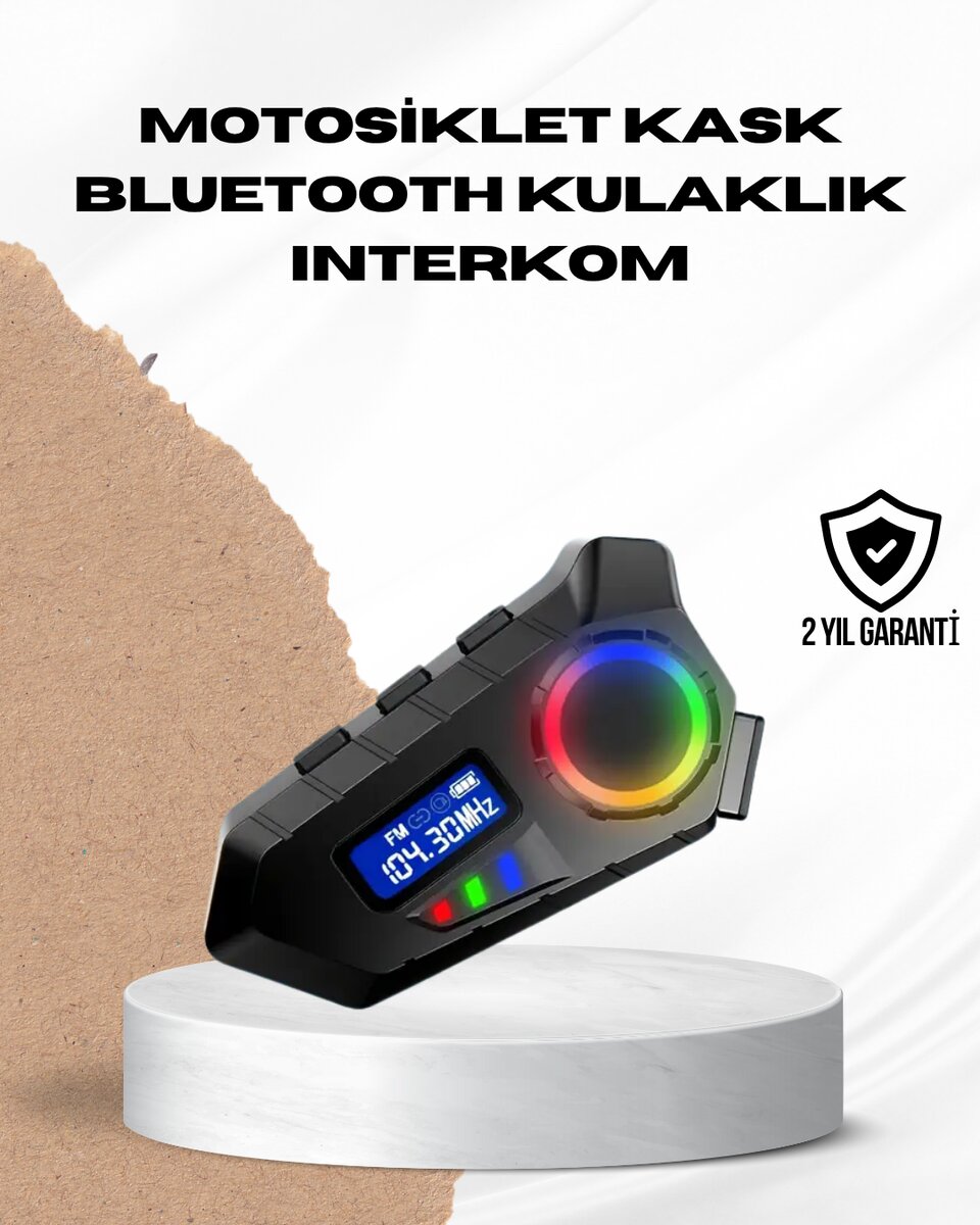 Bluetooth 5.4 İnterkom IP65 Toz ve Su Geçirmez LED Göstergeli Bluetooth 5.4 İnterkom IP65 Toz ve Su Geçirmez LED Göstergeli