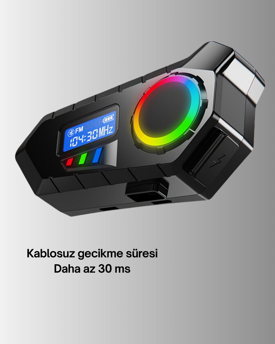 Bluetooth 5.4 İnterkom IP65 Toz ve Su Geçirmez LED Göstergeli Bluetooth 5.4 İnterkom IP65 Toz ve Su Geçirmez LED Göstergeli