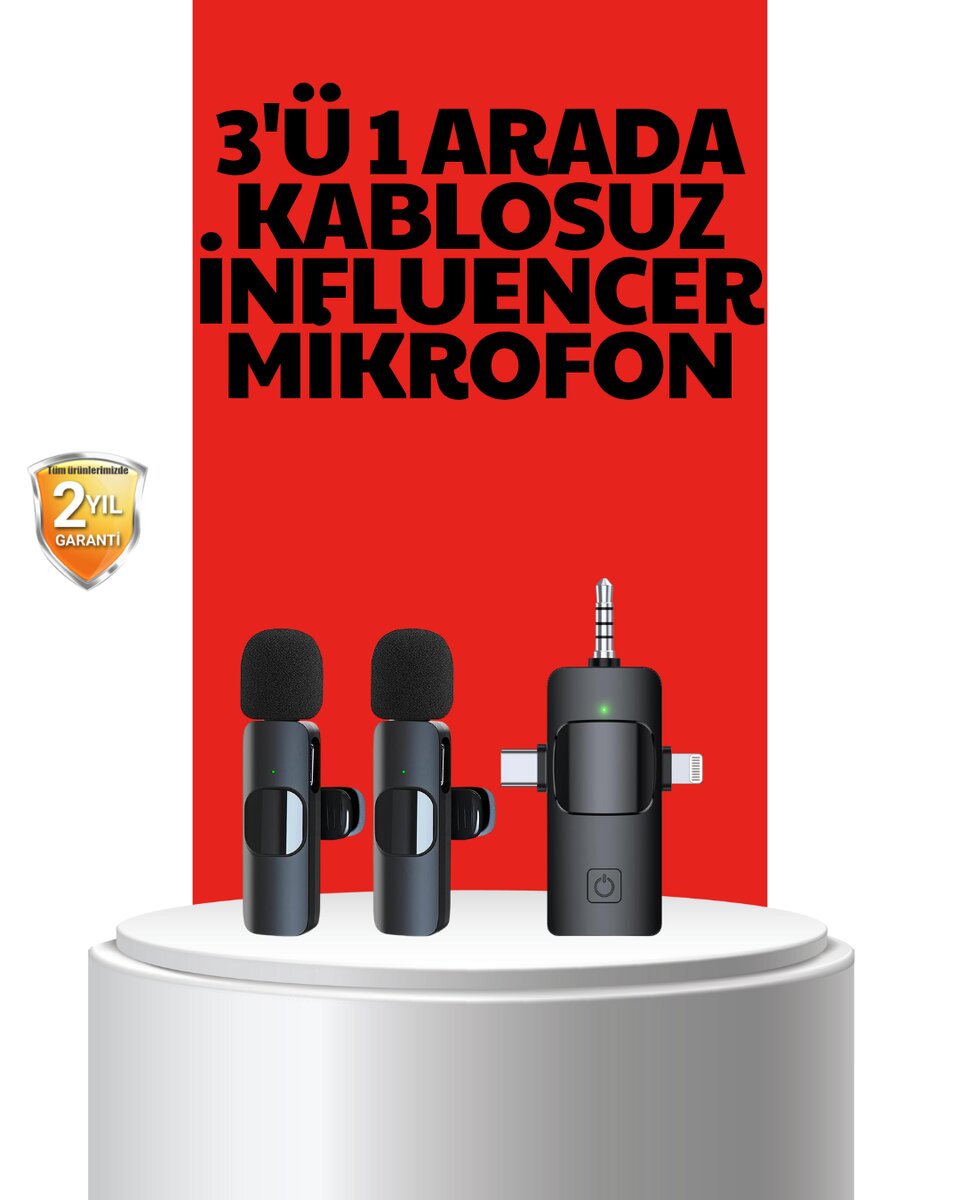 Kablosuz Mikrofon - Telefon ve Bilgisayar Uyumlu Kablosuz Mikrofon - Telefon ve Bilgisayar Uyumlu