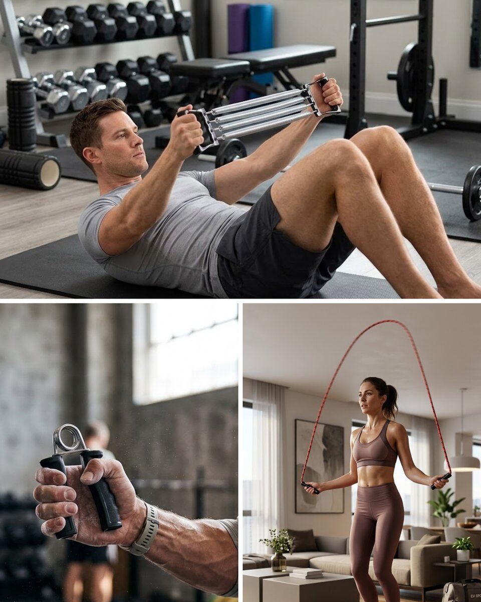 Ev Spor Seti Atlama İpi El Yayı Karın Egzersiz Aleti Fitness Seti Ev Spor Seti Atlama İpi El Yayı Karın Egzersiz Aleti Fitness Seti