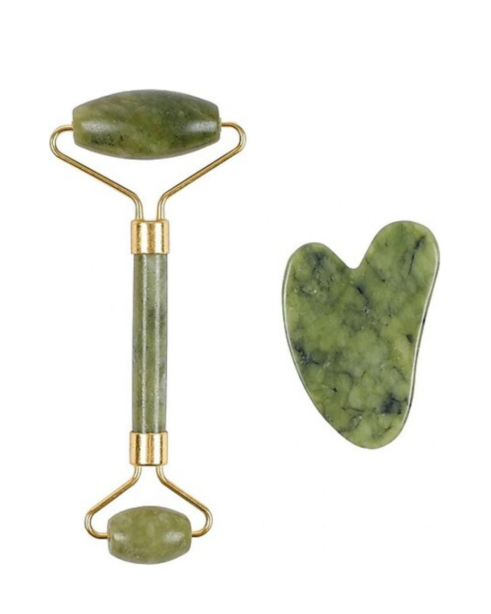 Doğal Yeşim Roller ve Gua Sha Yüz Şekillendirme Seti Doğal Yeşim Roller ve Gua Sha Yüz Şekillendirme Seti