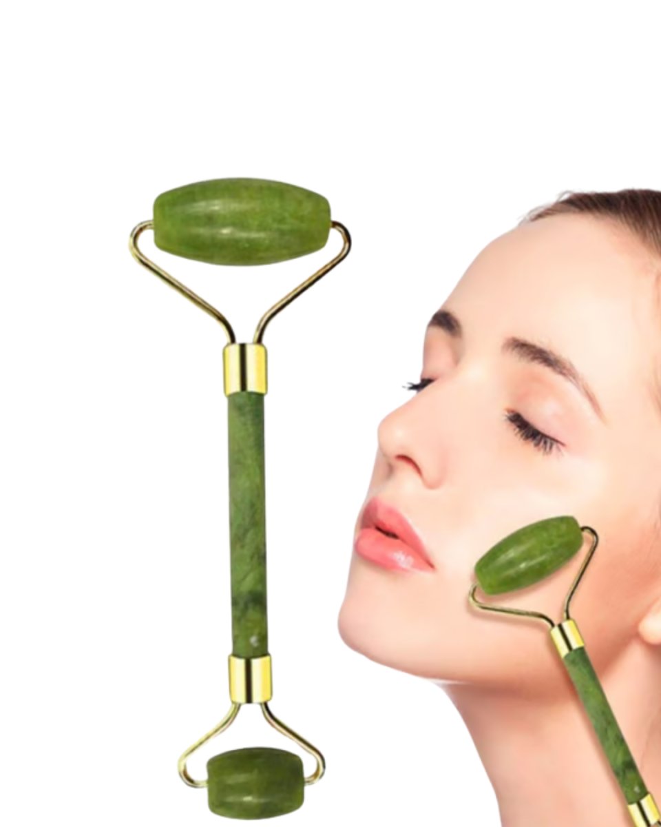 Doğal Yeşim Taşı Yüz Masaj Roller ve Gua Sha Seti 2 Parça Doğal Yeşim Taşı Yüz Masaj Roller ve Gua Sha Seti 2 Parça