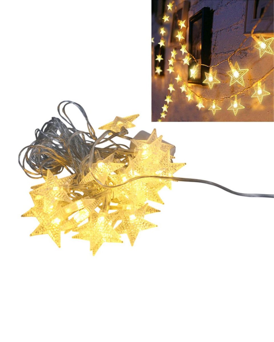 5 Metre 20 Yıldızlı LED Işık Zinciri Daylight Beyaz Salon ve Oda Dekoru 5 Metre 20 Yıldızlı LED Işık Zinciri Daylight Beyaz Salon ve Oda Dekoru