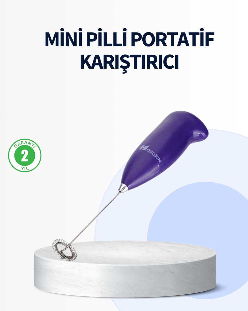 Mini Pilli Portatif Karıştırıcı – Cappuccino, Latte, Frappe ve Kahve Köpürtücü Mini Pilli Portatif Karıştırıcı – Cappuccino, Latte, Frappe ve Kahve Köpürtücü