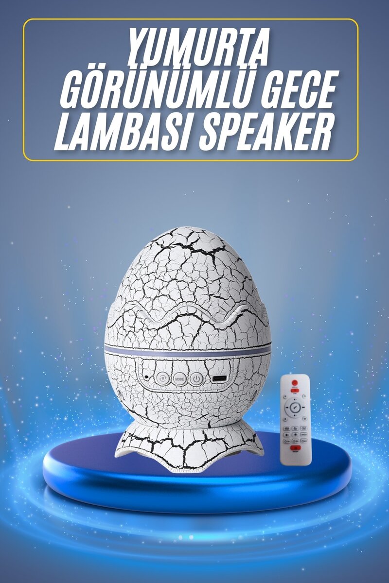 Bluetooth Hoparlör Dinozor Yumurtası Gece Masa Lambası Projektör Bluetooth Hoparlör Dinozor Yumurtası Gece Masa Lambası Projektör