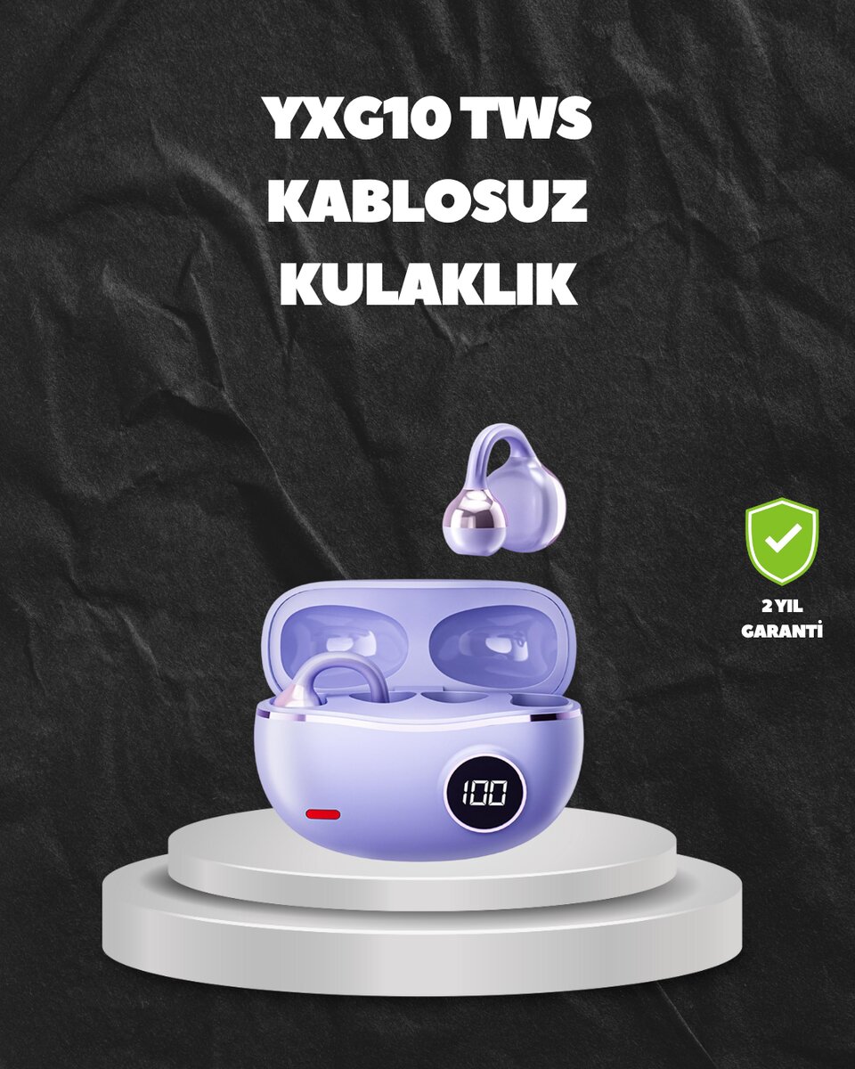 YXG10 TWS Kablosuz Kulak İçi – Elmacık Kemiği İletimli, Şık ve Hafif YXG10 TWS Kablosuz Kulak İçi – Elmacık Kemiği İletimli, Şık ve Hafif