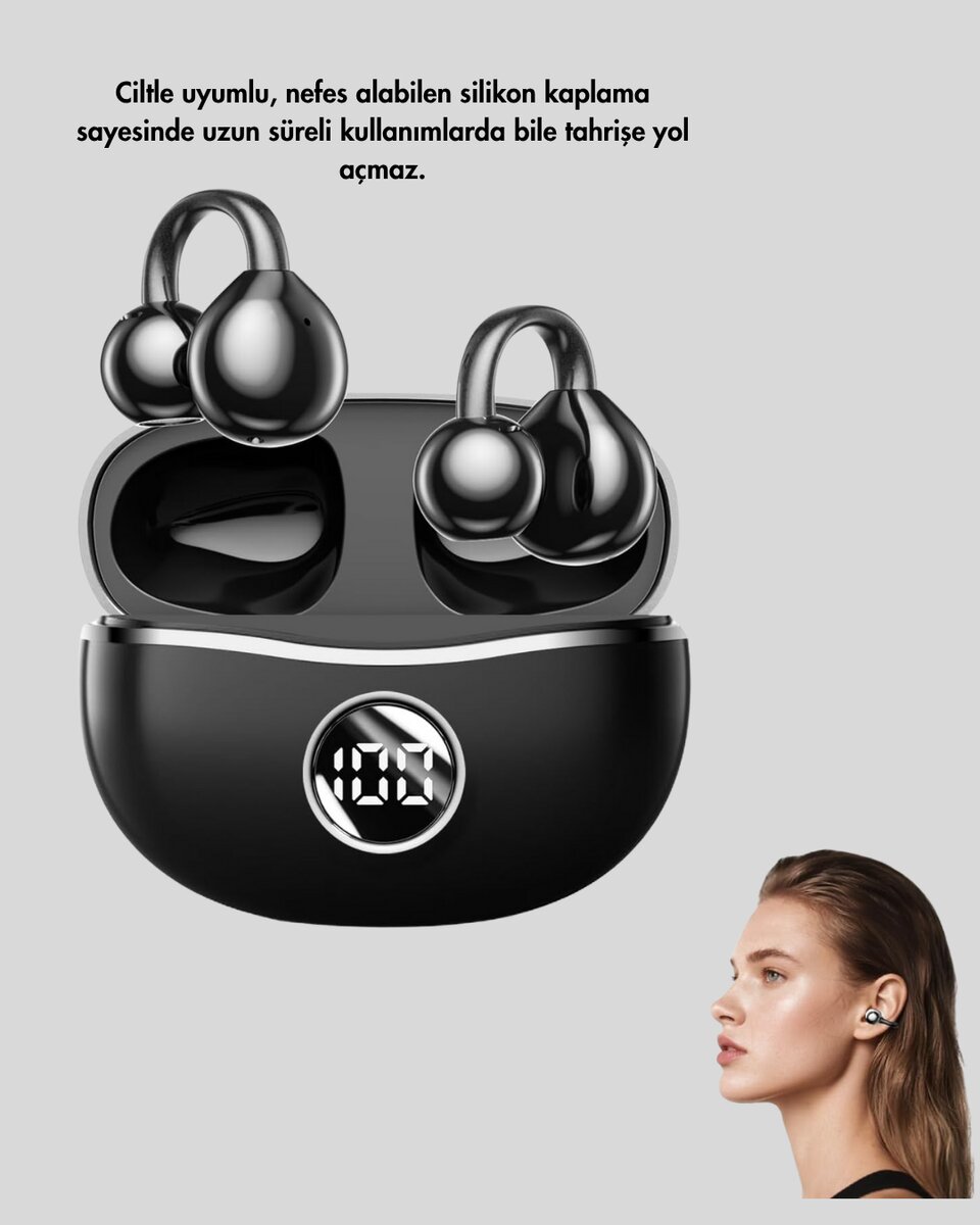 Ergonomik Açık Kulak Bluetooth Kulaklık – Hafif, Şık ve Düşük Gecikmeli Ses Deneyimi Ergonomik Açık Kulak Bluetooth Kulaklık – Hafif, Şık ve Düşük Gecikmeli Ses Deneyimi