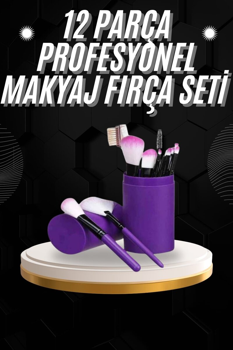 12 Parça Profesyonel Makyaj Fırçası Far Fırçası Allık Fırçası Yumuşak Kıllı 12 Parça Profesyonel Makyaj Fırçası Far Fırçası Allık Fırçası Yumuşak Kıllı