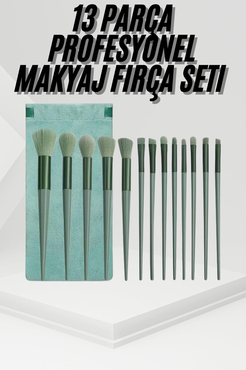 13 Parça Taşınabilir Kılıflı Profesyonel Makyaj Fırça Seti Pudra Allık Fondöten Fırçası 13 Parça Taşınabilir Kılıflı Profesyonel Makyaj Fırça Seti Pudra Allık Fondöten Fırçası