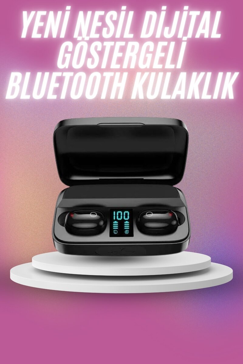 Kablosuz Bluetooth Kulaklık Android ve İOS Uyumlu Led Göstergeli Powerbankli Kablosuz Bluetooth Kulaklık Android ve İOS Uyumlu Led Göstergeli Powerbankli