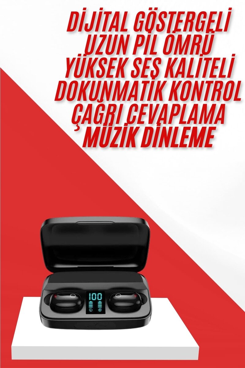 Kablosuz Bluetooth Kulaklık Android ve İOS Uyumlu Led Göstergeli Powerbankli Kablosuz Bluetooth Kulaklık Android ve İOS Uyumlu Led Göstergeli Powerbankli