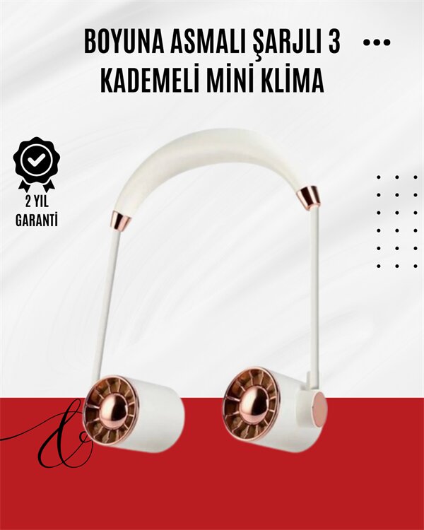 USB Şarjlı Katlanabilir Boyun Fanı | 3 Kademeli, Sessiz ve Taşınabilir Tasarım USB Şarjlı Katlanabilir Boyun Fanı | 3 Kademeli, Sessiz ve Taşınabilir Tasarım