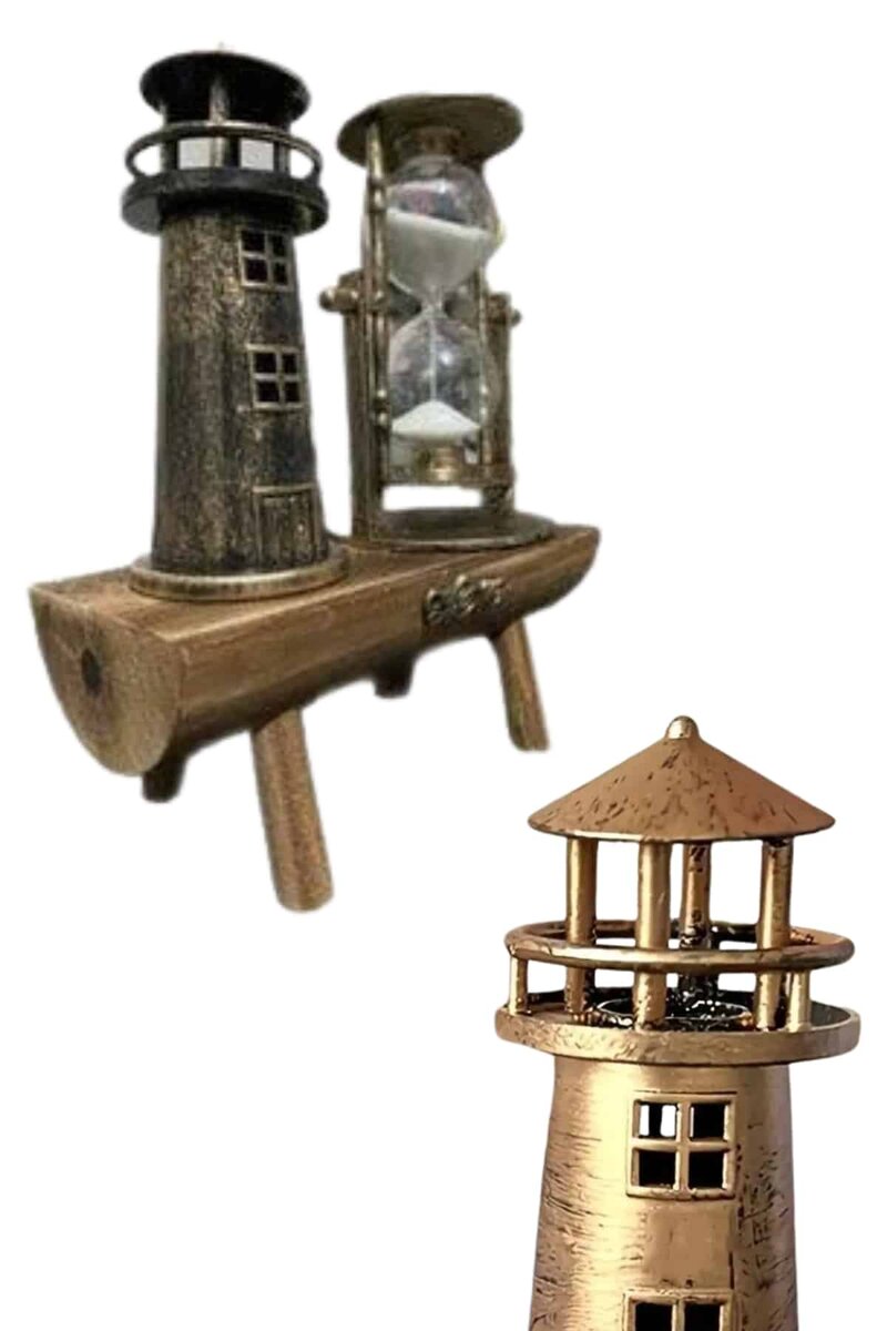 Hediyelik Eşya Retro Deniz Fenerli Kum Saati Ahşap Görünümlü Dekoratif Eşya Hediyelik Eşya Retro Deniz Fenerli Kum Saati Ahşap Görünümlü Dekoratif Eşya