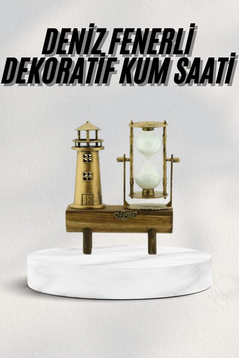 Hediyelik Kum Saati Retro Dekoratif Deniz Feneri Kum Saati Hediyelik Kum Saati Retro Dekoratif Deniz Feneri Kum Saati