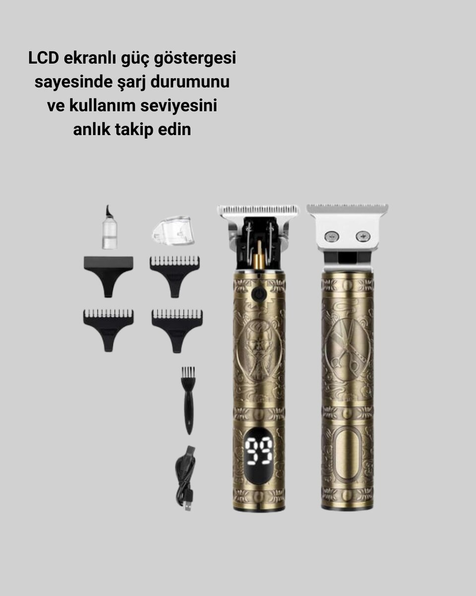 0.1 mm Hassas Kesim Tıraş Makinesi Şarjlı Metal Gövde 0.1 mm Hassas Kesim Tıraş Makinesi Şarjlı Metal Gövde
