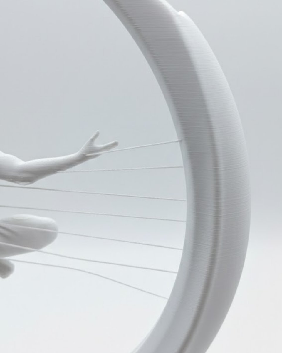 3D Zen Heykeli Ay Formlu Meditasyon Yapan İnsan Figürü Dekor 3D Zen Heykeli Ay Formlu Meditasyon Yapan İnsan Figürü Dekor