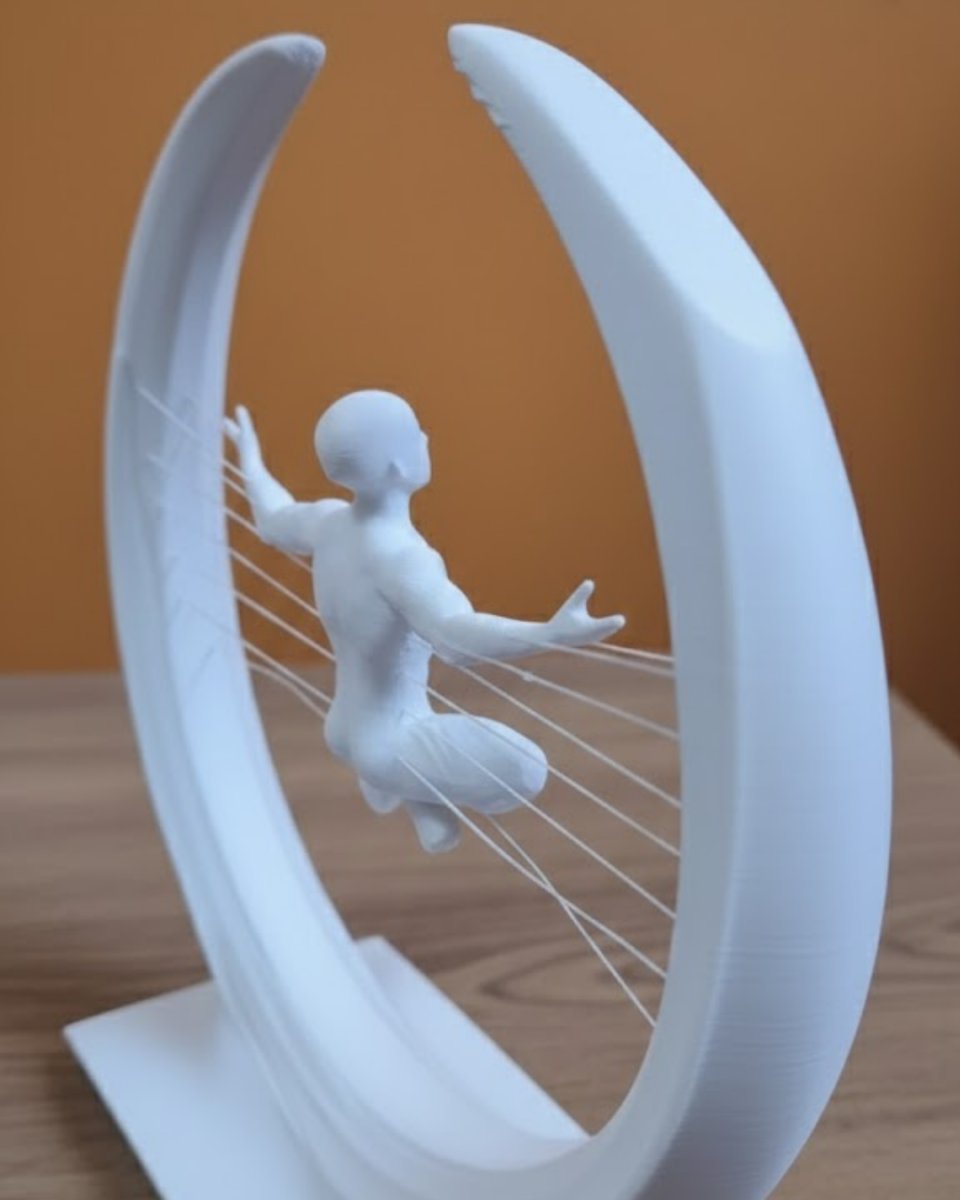 3D Zen Heykeli Ay Formlu Meditasyon Yapan İnsan Figürü Dekor 3D Zen Heykeli Ay Formlu Meditasyon Yapan İnsan Figürü Dekor