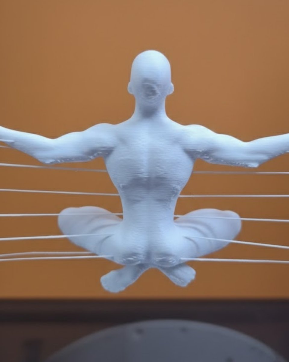 3D Zen Heykeli Ay Formlu Meditasyon Yapan İnsan Figürü Dekor 3D Zen Heykeli Ay Formlu Meditasyon Yapan İnsan Figürü Dekor
